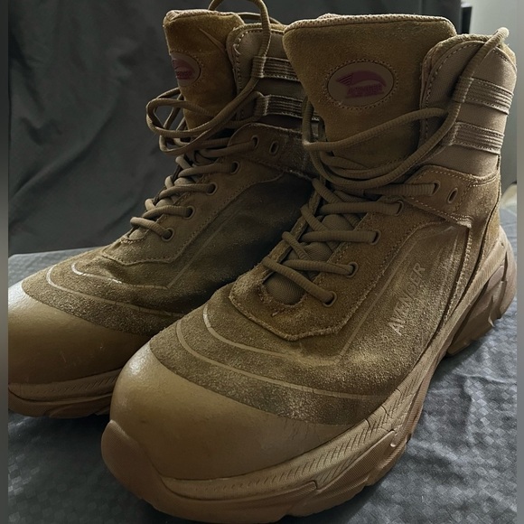 Avenger Other - Avenger Men’s Olive/Brown Suede Work Boots, K4 Tactical, Rubber Outsole; Size 11